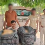 स्कार्पियो सवार गांजा तस्कर पिता-पुत्र भोजपुर के फतेपुर बाजार के पास गिरफ्तार
