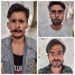 लिफ्ट के बहाने चाकू से हमला कर बाइक लूटने वाले 3 बदमाश बघवा गांव के झाड़ी से गिरफ्तार